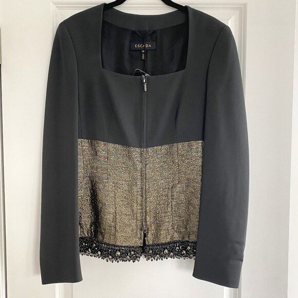 Escada Birkan Women's Beaded Trim Jacket–Brand New - Picture 5 of 8